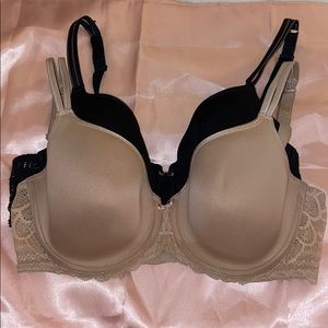 2 Chantelle Merci T-Shirt Bras 34DD